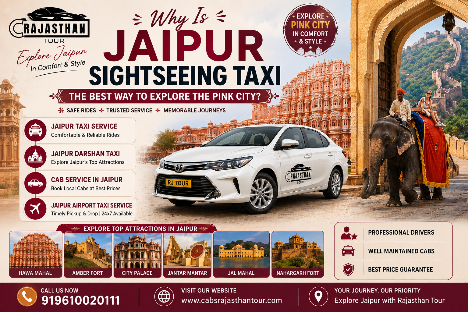 Jaipur Sightseeing Taxi – Best Way to Explore the Pink City with Rajasthan Tour